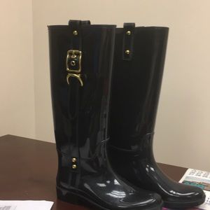 !!Price Drop!! Coach  black Tasha Rain Boots